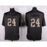 Camiseta Los Angeles Chargers Flowers Apagado Gris Nike Anthracite Salute To Service NFL Hombre