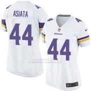 Camiseta Minnesota Vikings Asiata Blanco Nike Game NFL Mujer