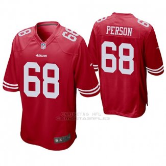 Camiseta NFL Game Hombre San Francisco 49ers Mike Person Rojo