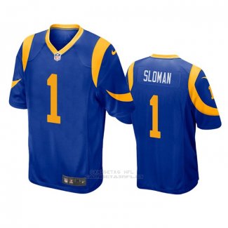 Camiseta NFL Game Los Angeles Rams 1 Sam Sloman Azul