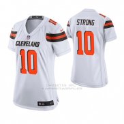 Camiseta NFL Game Mujer Cleveland Browns Jaelen Strong Blanco