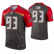 Camiseta NFL Legend Hombre Tampa Bay Buccaneers 93 Ndamukong Suh Inverted Gris