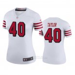 Camiseta NFL Legend Mujer San Francisco 49ers Jamar Taylor Blanco Color Rush
