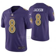 Camiseta NFL Limited Hombre Baltimore Ravens Lamar Jackson Violeta Color Rush