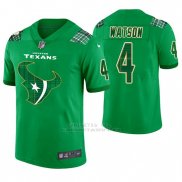 Camiseta NFL Limited Hombre Houston Texans Deshaun Watson St. Patrick's Day Verde