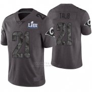 Camiseta NFL Limited Hombre Los Angeles Rams Aqib Talib Gris Super Bowl LIII