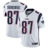 Camiseta NFL Limited Hombre New England Patriots 87 Rob Gronkowski Blanco Stitched Vapor Untouchable