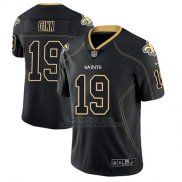 Camiseta NFL Limited Hombre New Orleans Saints Ted Ginn Saints Negro Color Rush 2018 Lights Out