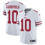 Camiseta NFL Limited Hombre San Francisco 49ers 10 Jimmy Garoppolo Blanco Stitched Vapor Untouchable