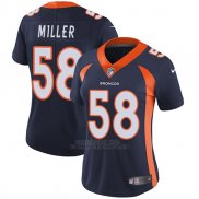 Camiseta NFL Limited Mujer Denver Broncos 58 Miller Azul