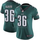 Camiseta NFL Limited Mujer Philadelphia Eagles 36 Jay Ajayi Verde Stitched Vapor Untouchable