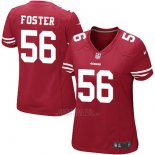Camiseta NFL Limited Mujer San Francisco 49ers 56 Foster Alternate Rojo