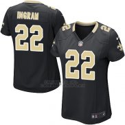 Camiseta New Orleans Saints Ingram Negro Nike Game NFL Mujer