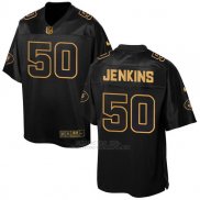 Camiseta New York Jets Jenkins 2016 Negro Nike Elite Pro Line Gold NFL Hombre