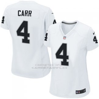 Camiseta Oakland Raiders Carr Blanco Nike Game NFL Mujer