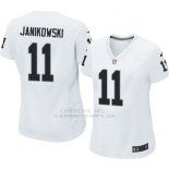 Camiseta Oakland Raiders Janikowski Blanco Nike Game NFL Mujer