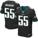 Camiseta Philadelphia Eagles Graham Negro Nike Elite NFL Hombre