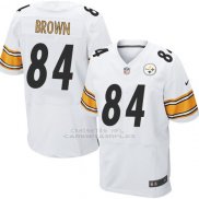 Camiseta Pittsburgh Steelers Brown Blanco Nike Elite NFL Hombre