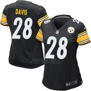 Camiseta Pittsburgh Steelers Davis Negro Nike Game NFL Mujer
