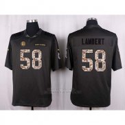 Camiseta Pittsburgh Steelers Lambert Apagado Gris Nike Anthracite Salute To Service NFL Hombre