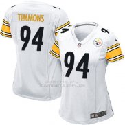 Camiseta Pittsburgh Steelers Timmons Blanco Nike Game NFL Mujer
