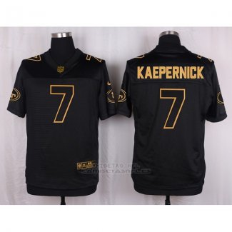 Camiseta San Francisco 49ers Kaepernick Negro Nike Elite Pro Line Gold NFL Hombre