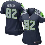 Camiseta Seattle Seahawks Willson Azul Oscuro Nike Game NFL Mujer