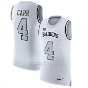 Camisetas Sin Mangas NFL Limited Hombre Oakland Raiders 4 Carr Blanco