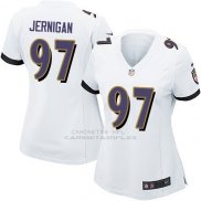 Camiseta Baltimore Ravens Jernigan Blanco Nike Game NFL Mujer