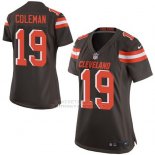 Camiseta Cleveland Browns Coleman Marron Nike Game NFL Mujer