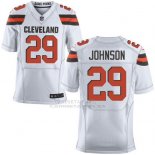 Camiseta Cleveland Browns Johnson Blanco Nike Elite NFL Hombre