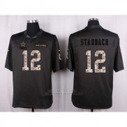 Camiseta Dallas Cowboys Staubach Apagado Gris Nike Anthracite Salute To Service NFL Hombre