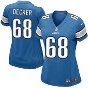Camiseta Detroit Lions Decker Azul Nike Game NFL Mujer