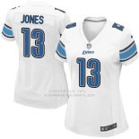 Camiseta Detroit Lions Jones Blanco Nike Game NFL Mujer