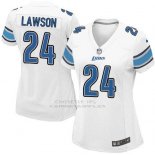 Camiseta Detroit Lions Lawson Blanco Nike Game NFL Mujer