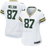 Camiseta Green Bay Packers Nelson Blanco Nike Game NFL Mujer