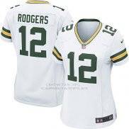 Camiseta Green Bay Packers Rodgers Blanco Nike Game NFL Mujer