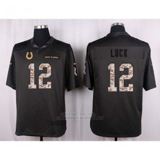 Camiseta Indianapolis Colts Luck Apagado Gris Nike Anthracite Salute To Service NFL Hombre