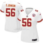 Camiseta Kansas City Chiefs Johnson Blanco Nike Game NFL Mujer
