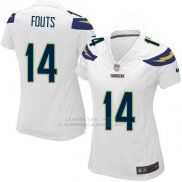 Camiseta Los Angeles Chargers Fouts Blanco Nike Game NFL Mujer
