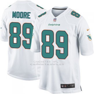 Camiseta Miami Dolphins Moore Blanco Nike Game NFL Nino