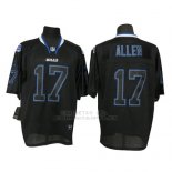 Camiseta NFL Hombre Elite Buffalo Bills 17 Josh Allen Negro Stitched