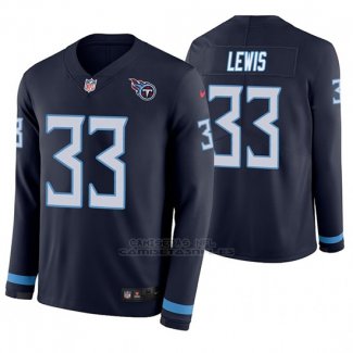 Camiseta NFL Hombre Tennessee Titans Dion Lewis Azul Therma Manga Larga