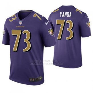 Camiseta NFL Legend Hombre Baltimore Ravens Marshal Yanda Violeta Color Rush