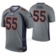Camiseta NFL Legend Hombre Denver Broncos 55 Bradley Chubb Inverted Gris