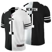 Camiseta NFL Limited Carolina Panthers Newton Black White Split