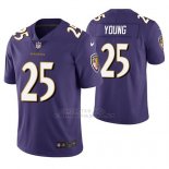 Camiseta NFL Limited Hombre Baltimore Ravens Tavon Young Violeta Vapor Untouchable