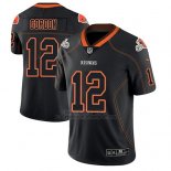 Camiseta NFL Limited Hombre Cleveland Browns Josh Gordon Negro Color Rush 2018 Lights Out