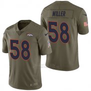 Camiseta NFL Limited Hombre Denver Broncos 58 Von Miller 2017 Salute To Service Verde