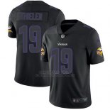 Camiseta NFL Limited Hombre Minnesota Vikings 19 Adam Thielen Negro Rush Impact